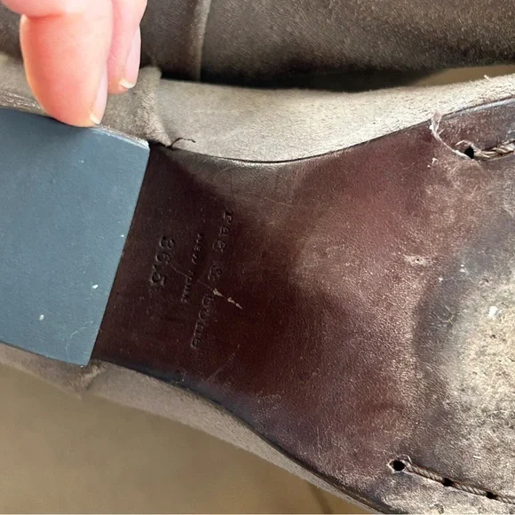 Rag & Bone Women’s 6.5 Taupe Gray Leather Zip Boots  Bootie - Picture 3 of 9